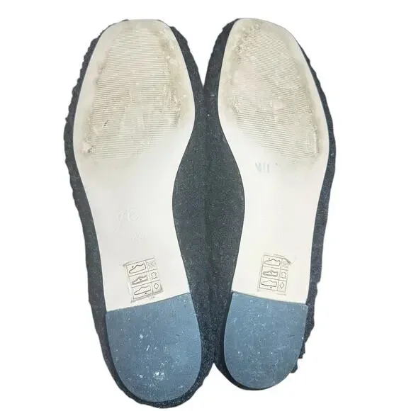 J. Crew Sherpa Flats with Elastic in Black - Size 8.5 - Picture 8 of 11